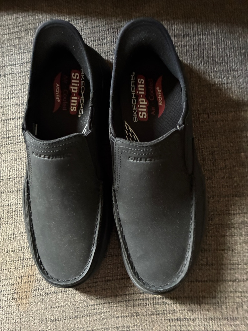 Skechers Men's Black Slip-On Loafers